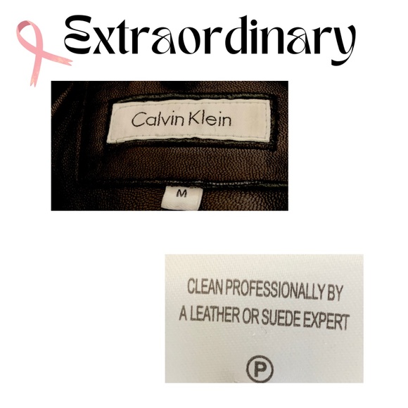 CALVIN KLEIN Highest Quality Unique Black Leather Moto Jacket - Picture 10 of 11